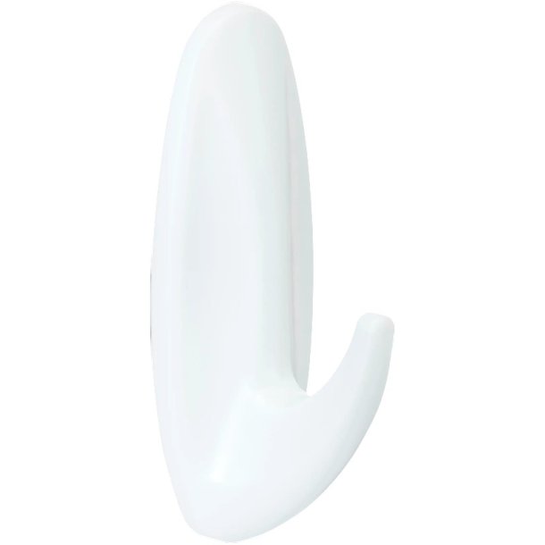 3M Command - 2 mellem hvide kroge med 4 mellem strips