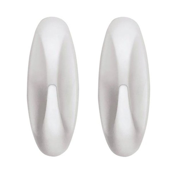 3M Command - 2 sm hvide kroge med 4 sm strips