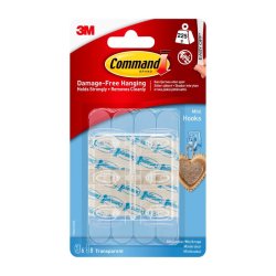 3M Command - 6 sm klare kroge med 8 sm strips