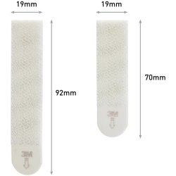 3M Command Poster strips - 12 st mellem og store hvide plakatstrips
