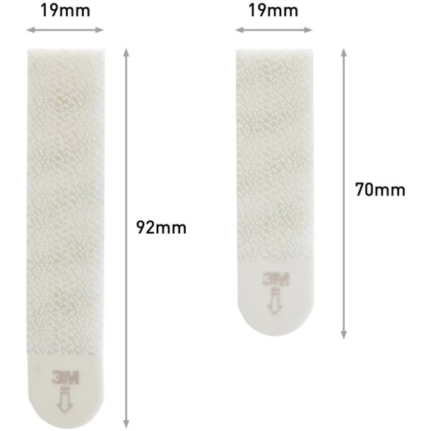 3M Command Poster strips - 12 st mellem og store hvide plakatstrips
