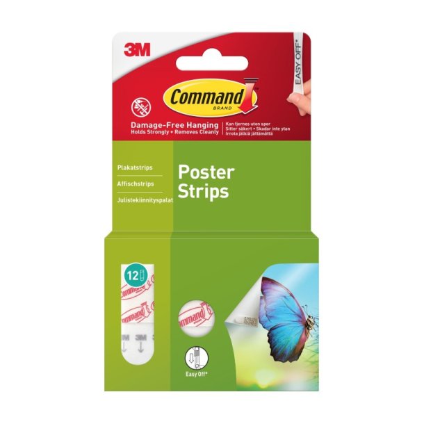 3M Command Poster strips - 12 stk. plakatstrips