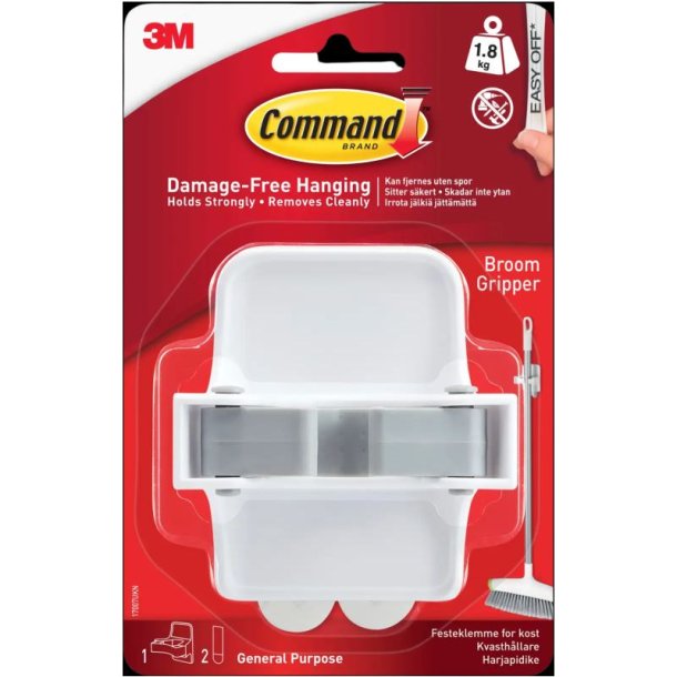 3M Command selvklbende kosteholder - Kosteholder  med 2 store strips