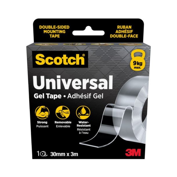 3M Scotch - Dobbeltkl�bende Gel tape - 30mm x 3 meter