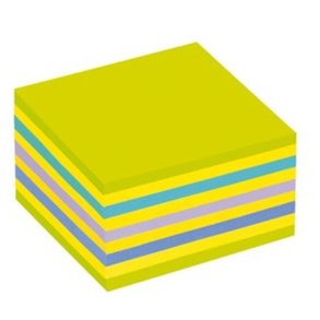 3M Post-it Notes 76x76 - kubusblok - Lollipop gr�n/bl� - 450 blade pr. blok - 1 blok
