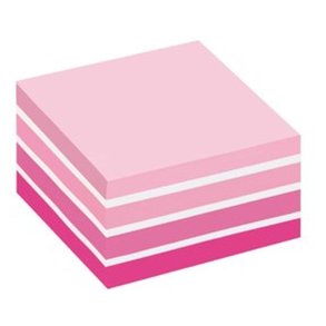 3M Post-it Notes 76x76 - kubusblok - Pastelpink - 450 blade pr. blok - 1 blok