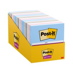 3M Post-it super Sticky Notes 76x76 - Simply Serene - 90 blade pr. blok - 6 blokke