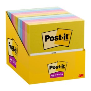 3M Post-it super Sticky Notes 76x76 - Summer Sorbet - 90 blade pr. blok - 1 blok
