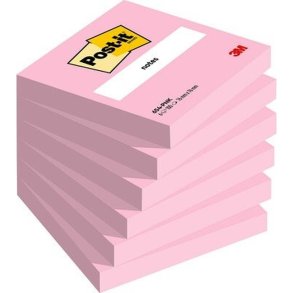 3M Post-it Notes 76x76 - Pink - 100 blade pr. blok - 6 blokke