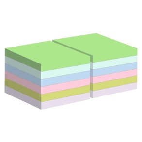 3M Post-it super Sticky Notes 76x76 - Mix farver (Recycled) - 70 blade pr. blok - 12 blokke