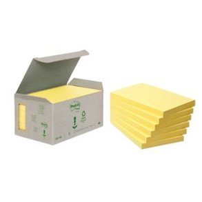 3M Post-it Notes 76x127 - Gul - recycled - 6 blokke