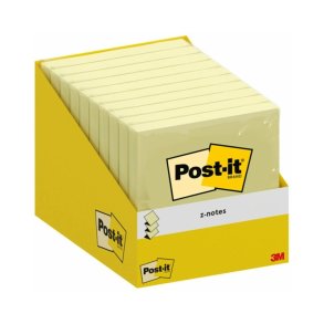 3M Post-it Z-Notes 76x76 - Gul - 10 blokke