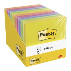 3M Post-it Z-Notes 76x76 - Assorteret Neon - 10 blokke