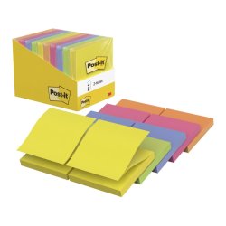 3M Post-it Z-Notes 76x76 - Assorteret Neon - 10 blokke