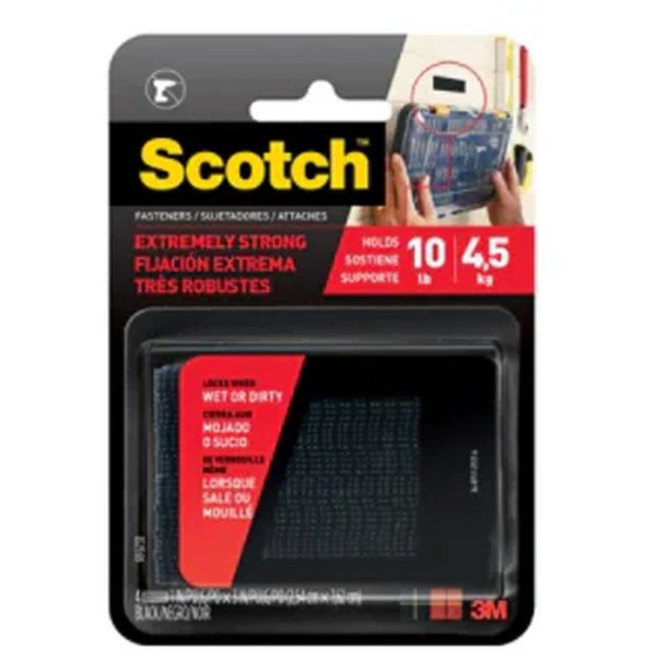 3M Extreme Fasteners - 25x75mm - sort