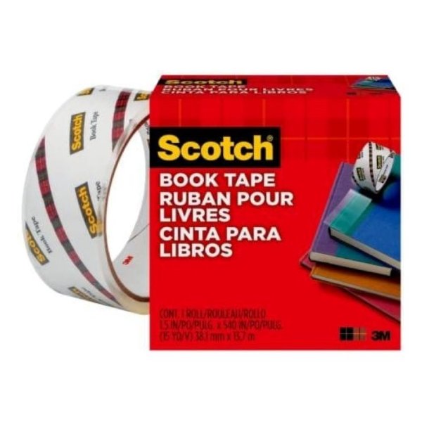 3M Scotch bogtape - transparent - 38mmx14m - 1 rulle