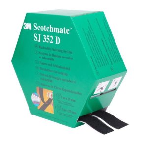 3M Scotchmate - SJ-352D - genlukkelige befstelse - 25 mmx5 m - sort