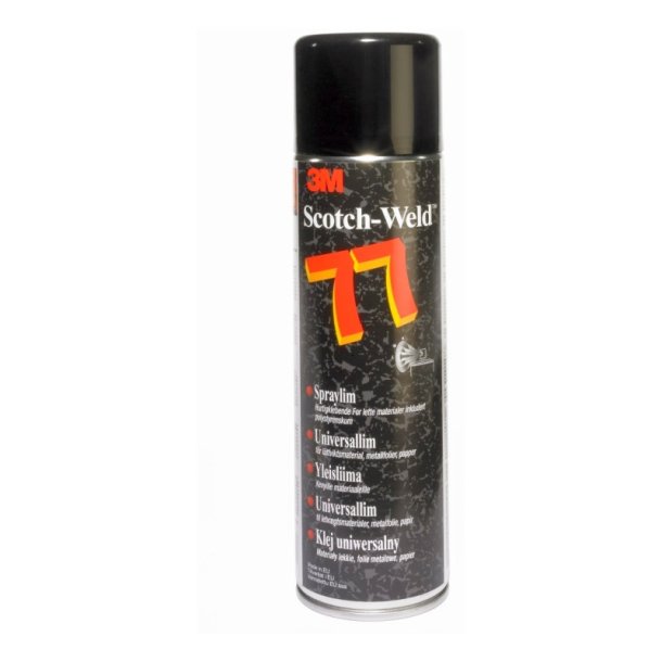 3M Spraylim - Weld 77 - til papir, karton, tekstiler og bldt skum p plast, metal, tr mm.