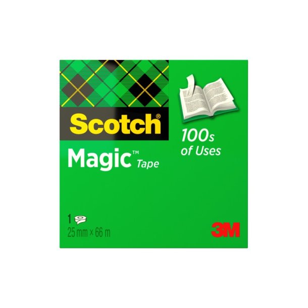 3M Tape Scotch Magic - flytbar - Transparent - 25mmx66m