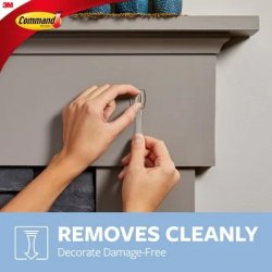 3M Command - gennemsigtige minikroge med gennemsigtige strips