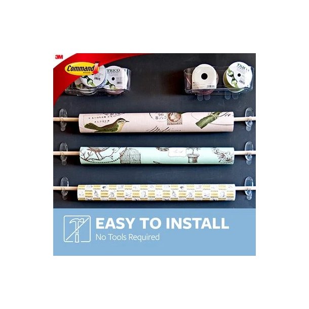 3M Command - gennemsigtige - mellemstore - kroge