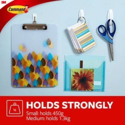 3M Command - krog - mellemstor - hvid