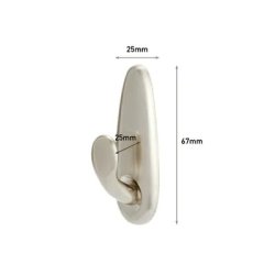 3M Command - Forever - Classic - lille metalkrog i brstet nikkel