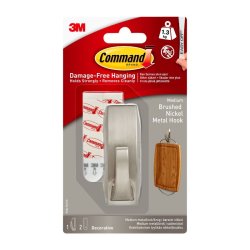 3M Command - Modern - Reflections - mellemstor metalkrog - b�rstet nikkel