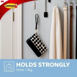 3M Command - gennemsigtig - stor krog m. 2 strips