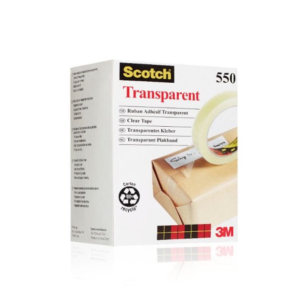 3M Scotch Tape - 550 - 19mmx66m - klar