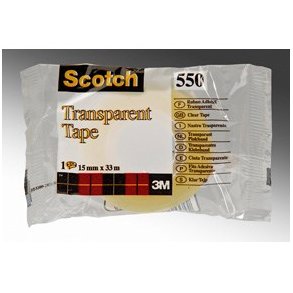 3M Scotch Tape - 550 - 15mmx66m - klar