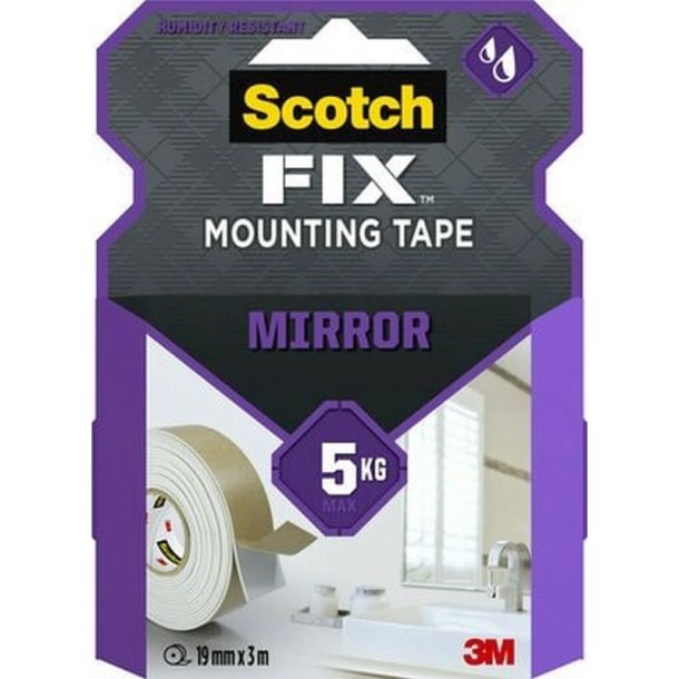 3M Scotch-Fix monteringstape - dobbeltklbende - Indendrs - 19 mm x 3 m - 1 rulle