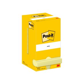 3M Post-it Notes - 76x76 gul - 100 blade pr. blok - 12 stk.