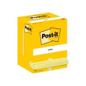 3M Post-it Notes - 76x102 - gul - 100 blade pr. blok - 12 stk.