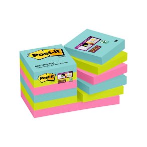 3M Post-it super Sticky notes - 47,6x47,6 - Cosmic - 90 blade pr. blok - 12 stk.