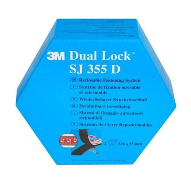 3M Dual lock - SJ355DCF - genlukkelig - koblingslsning - 8x25mmx10 m (2x5 m)