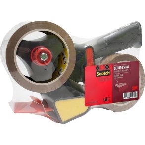 3M Hnddispenser - inkl. 2 ruller lydsvag pakketape - brun - (50mm x 66 m)