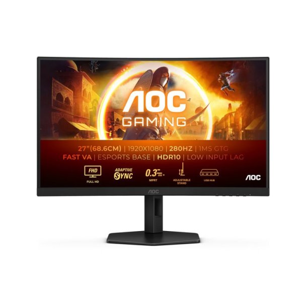 AOC G4 C27G4ZXU skrm 27" - 1920 x 1080 Fuld HD LED Sort