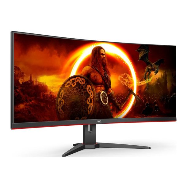 AOC G2 CU34G2XE/BK LED skrm 34" - 3440 x 1440 Wide Quad HD LCD Sort, Rd
