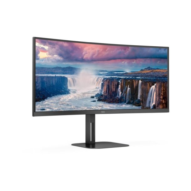 AOC V5 CU34V5C/BK/23 LED skrm 34" - 3440 x 1440 Wide Quad HD Sort