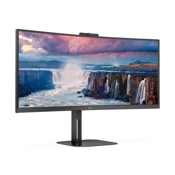 AOC V5 CU34V5CW LED skrm 34" - 3440 x 1440 Wide Quad HD Sort
