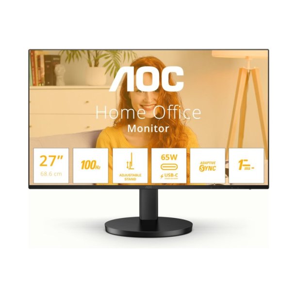 AOC B3 27B3CF2 LED skrm 27" - 1920 x 1080 Fuld HD Sort