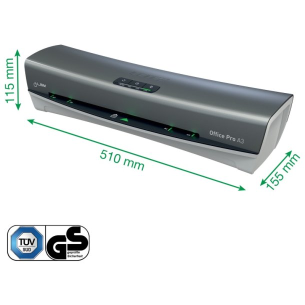Leitz A3 Lamineringsmaskine - iLAM - Office Pro - slv - A3 varme laminator