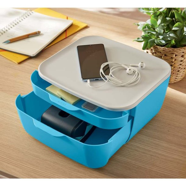 Leitz Skuffekabinet Click &amp; Store Cosy A5 - 2 skuffer - rolig bl