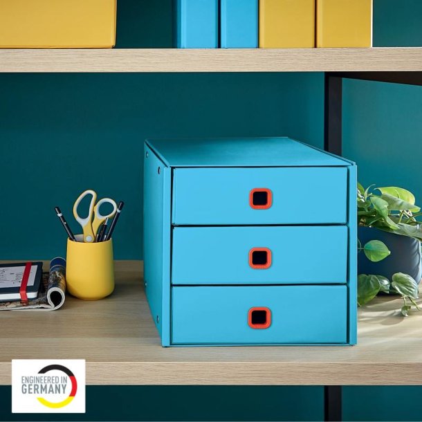 Leitz Skuffekabinet Click &amp; Store Cosy A4 - 3 skuffer - rolig bl