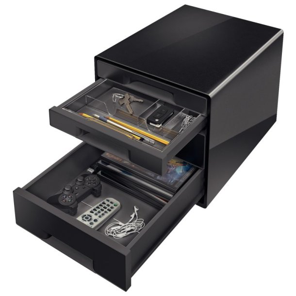 Leitz Skuffekabinet A4 Desk Cube - 4 skuffer - sort