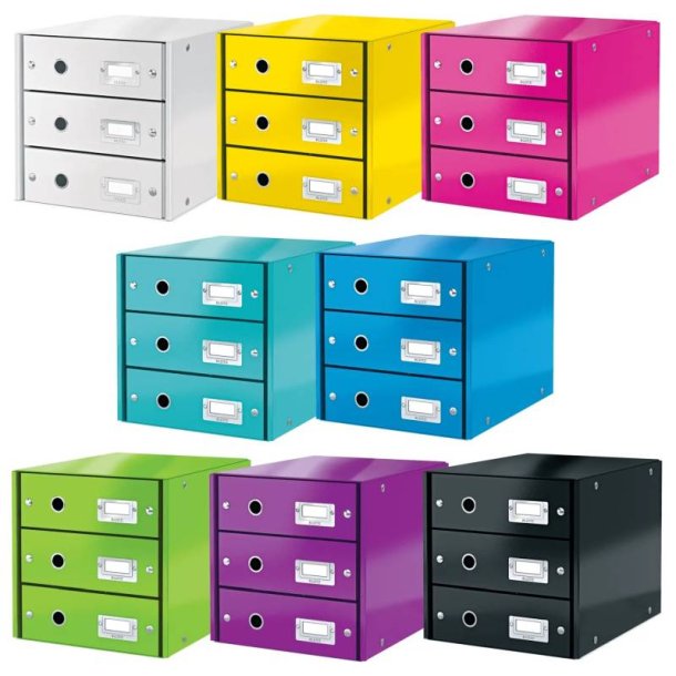 Leitz Skuffekabinet A4 - 3 skuffer - Click&Store WOW Grn