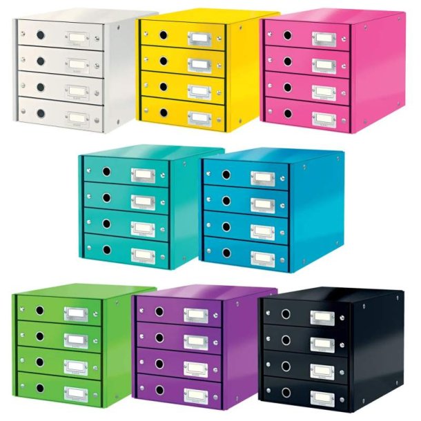 Leitz Skuffekabinet A4 - 4 skuffer - Click&Store WOW Lilla
