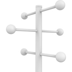 Unilux Access Stumtjener hvid - stl - 6 kroge - paraplyholder