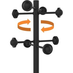 Unilux Accueil Stumtjener Sort - Stl - 8 kroge og paraplyholder